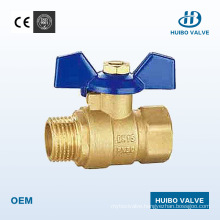 China Butterfly Handle 1/2′′-2′′inch Manifold Brass Ball Valve